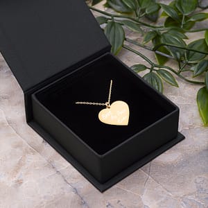 Best Au Pair Ever Engraved Silver Heart Necklace (Heart Shaped)