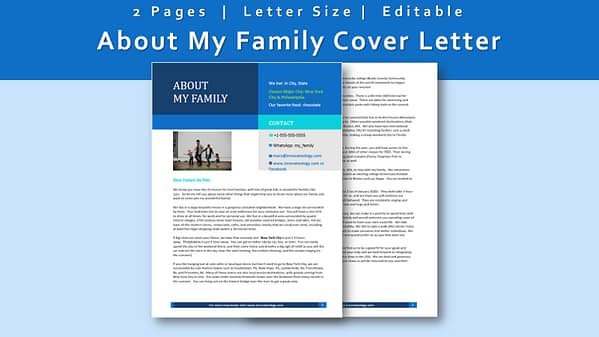 Editable About My Family Letter for Potential Caregiver or Au Pair - Image 6